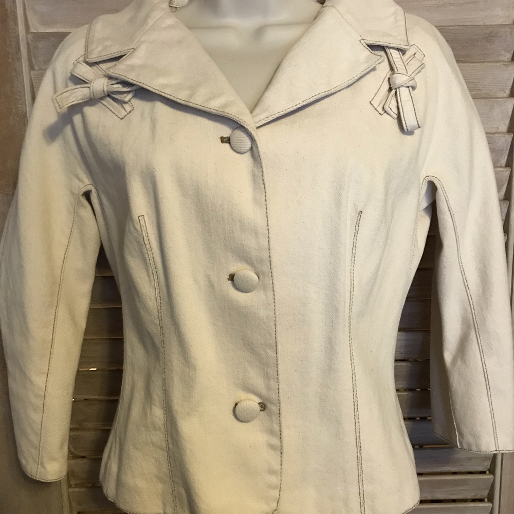 Diane von Furstenberg Cotton Canvas Bow Jacket